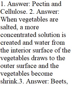 Vegetables Homework Assignment